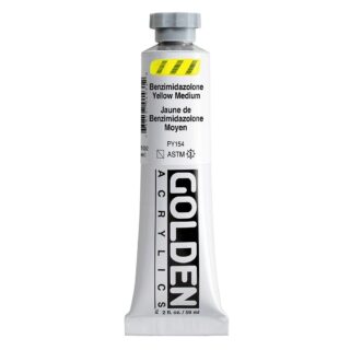1008-2-benzimidazolone-yellow-medium Heavy Body Acrylics by GOLDEN, 59 ml / 2 fl.oz - Benzimidazolone Yellow Med