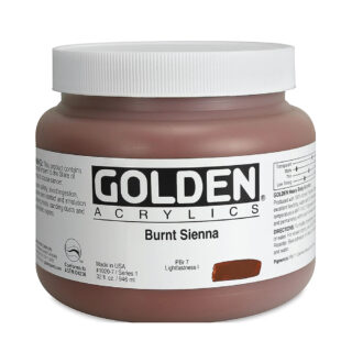 1020-7-burnt-sienna Heavy Body Acrylics by GOLDEN, 946 ml / 32 fl.oz - Burnt Sienna