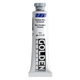 1050-2-cerulean-blue-chromium Heavy Body Acrylics by GOLDEN, 59 ml / 2 fl.oz - Cerulean Blue Chromium