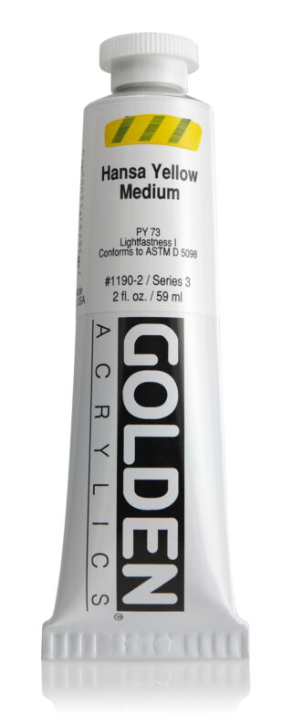 Heavy Body Acrylics by GOLDEN, 59 ml / 2 fl.oz - Hansa Yellow Medium