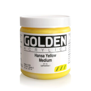 1190-5_hansa-yellow-medium Heavy Body Acrylics by GOLDEN, 236 ml / 8 fl.oz - Hansa Yellow Medium