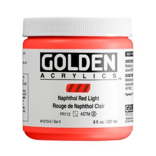 1210-5-naphthol-red-light Heavy Body Acrylics by GOLDEN, 236 ml / 8 fl.oz - Naphthol Red Light