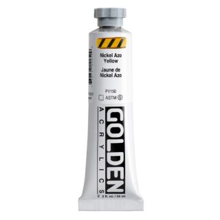 1225-2-nickel-azo-yellow Heavy Body Acrylics by GOLDEN, 59 ml / 2 fl.oz - Nickel Azo Yellow