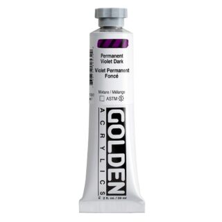 Heavy Body Acrylics by GOLDEN, 59 ml / 2 fl.oz - Permanent Violet Dark