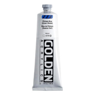 1255-4-phthalo-blue-green-shade Heavy Body Acrylics by GOLDEN, 119 ml / 4 fl.oz - Phthalo Blue / G.S