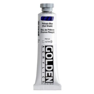 1260-2-phthalo-blue-red-shade Heavy Body Acrylics by GOLDEN, 59 ml / 2 fl.oz - Phthalo Blue / R.S