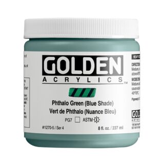 1270-5-phthalo-green-blue-shade Heavy Body Acrylics by GOLDEN, 236 ml / 8 fl.oz - Phthalo Green / B.S