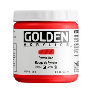1277-5-pyrrole-red Heavy Body Acrylics by GOLDEN, 236 ml / 8 fl.oz - Pyrrole Red