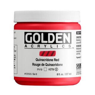 1310-5-quinacridone-red Heavy Body Acrylics by GOLDEN, 236 ml / 8 fl.oz - Quinacridone Red