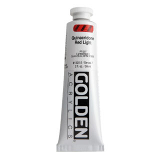 1320-2-quinacridone-red-light Heavy Body Acrylics by GOLDEN, 59 ml / 2 fl.oz - Quinacridone Red Light