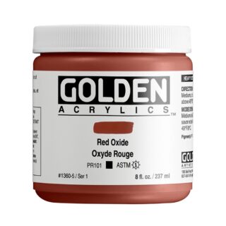 1360-5-red-oxide Heavy Body Acrylics by GOLDEN, 236 ml / 8 fl.oz - Red Oxide