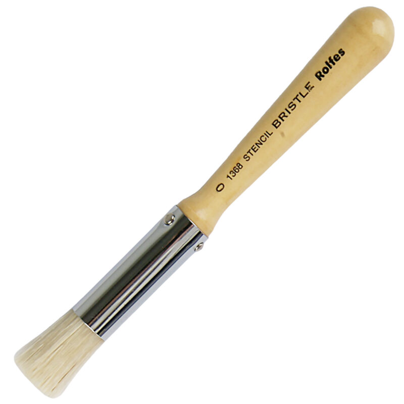 Rolfes White Bristle Brush – Series 1368, Stencil Brush, Size 4
