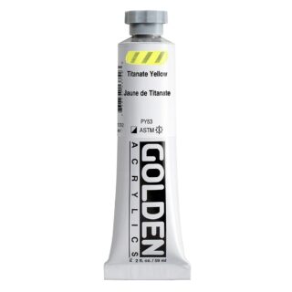 1375-2-titanate-yellow Heavy Body Acrylics by GOLDEN, 59 ml / 2 fl.oz - Titanate Yellow