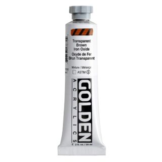 1383-2-transparent-brown-iron-oxide Heavy Body Acrylics by GOLDEN, 59 ml / 2 fl.oz - Trans. Brown Iron Oxide