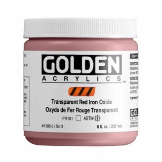 1385-5-transparent-red-iron-oxide Heavy Body Acrylics by GOLDEN, 236 ml / 8 fl.oz - Trans. Red Iron Oxide