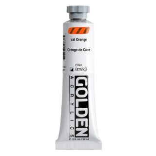 1403-2-vat-orange Heavy Body Acrylics by GOLDEN, 59 ml / 2 fl.oz - Vat Orange