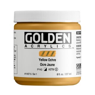 1407-5-yellow-ochre Heavy Body Acrylics by GOLDEN, 236 ml / 8 fl.oz - Yellow Ochre