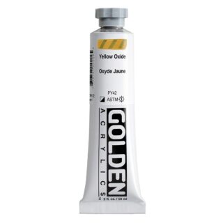 1410-2-yellow-oxide Heavy Body Acrylics by GOLDEN, 59 ml / 2 fl.oz - Yellow Oxide