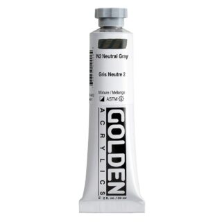 1442-2-n2-neutral-gray Heavy Body Acrylics by GOLDEN, 59 ml / 2 fl.oz - Neutral Grey N2