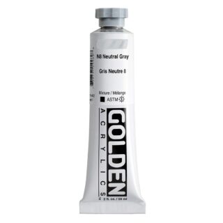 1448-2-n8-neutral-gray Heavy Body Acrylics by GOLDEN, 59 ml / 2 fl.oz - Neutral Grey N8