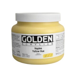 1459-7-naples-yellow-hue Heavy Body Acrylics by GOLDEN, 946 ml / 32 fl.oz - Hist. Naples Yellow Hue