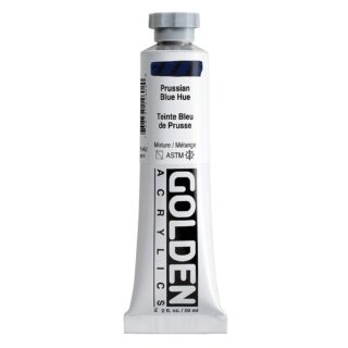 1460-2-prussian-blue-hue Heavy Body Acrylics by GOLDEN, 59 ml / 2 fl.oz - Hist. Prussian Blue Hue
