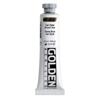 1462-2-van-dyke-brown-hue Heavy Body Acrylics by GOLDEN, 59 ml / 2 fl.oz - Hist. Van Dyk Brown Hue