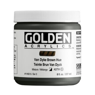 1462-5-van-dyke-brown-hue Heavy Body Acrylics by GOLDEN, 236 ml / 8 fl.oz - Hist. Van Dyk Brown Hue