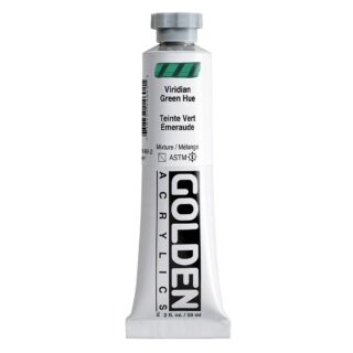 1469-2-viridian-green-hue Heavy Body Acrylics by GOLDEN, 59 ml / 2 fl.oz - Hist. Viridian Green Hue