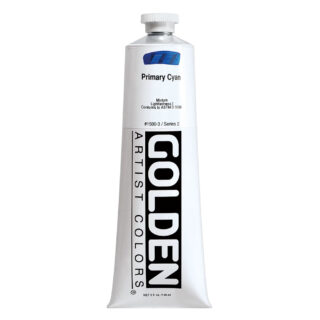 1500-3-primary-cyan Heavy Body Acrylics by GOLDEN, 148 ml / 5 fl.oz - Primary Cyan
