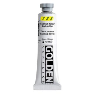 1554-2-cadmium-yellow-medium-hue Heavy Body Acrylics by GOLDEN, 59 ml / 2 fl.oz - Cadmium Yellow Medium Hue