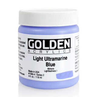 1566-4-light-ultramarine-blue Heavy Body Acrylics by GOLDEN, 119 ml / 4 fl.oz - Light Ultramarine Blue