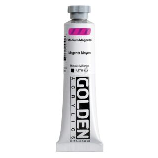 1570-2-medium-magenta Heavy Body Acrylics by GOLDEN, 59 ml / 2 fl.oz - Medium Magenta