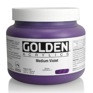 1572-7-medium-violet Heavy Body Acrylics by GOLDEN, 946 ml / 32 fl.oz - Medium Violet
