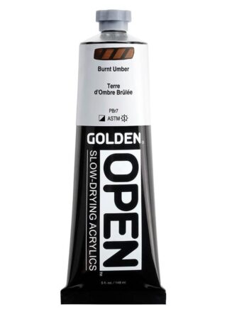 7030-2_AC_SL1000.jpg OPEN Slow-Drying Acrylics by GOLDEN, 59ml/ 2fl.oz, tube - Burnt Umber