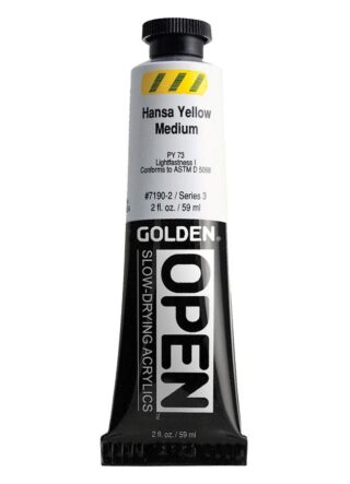 7190-2_hansa_yellow_medium.jpg OPEN Slow-Drying Acrylics by GOLDEN, 59ml/ 2fl.oz - Hansa Yellow Medium