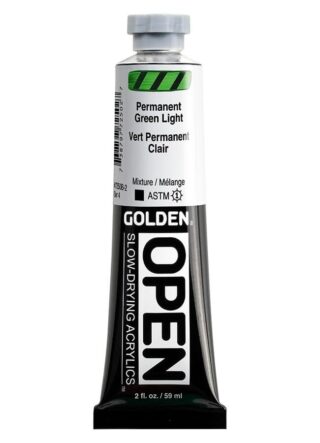 7250-2_AC_SL1000.jpg OPEN Slow-Drying Acrylics by GOLDEN, 59ml / 2fl.oz - Permanent Green Light