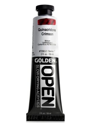 7290_2_quinacridone_crimson_1_1.jpg OPEN Slow-Drying Acrylics by GOLDEN, 59ml/ 2fl.oz, tube - Quinacridone Crimson