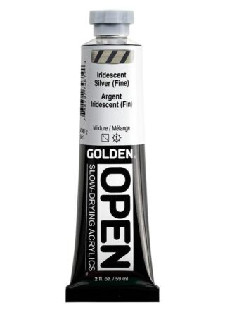 7487-2_AC_SL1000.jpg OPEN Slow-Drying Acrylics by GOLDEN, 59ml/ 2fl.oz - Irid Silver (Fine)