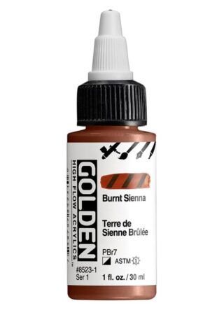 High Flow Acrylics by GOLDEN, 30ml / 1fl.oz - Burnt Sienna