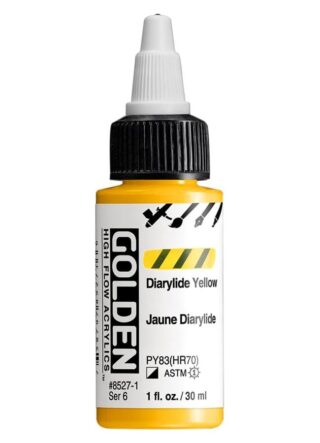 High Flow Acrylics by GOLDEN, 30ml / 1fl.oz - Diarylide Yellow
