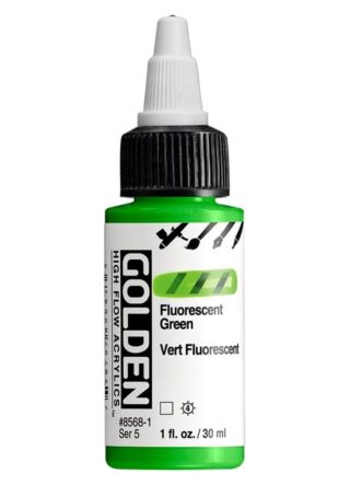 High Flow Acrylics by GOLDEN, 30ml / 1fl.oz - Fluorescent Green
