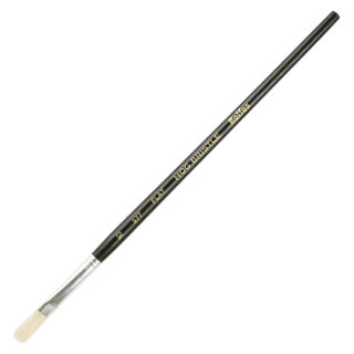 Rolfes White Bristle Brush - Series 577,  Flat, Short Handle, Size 10