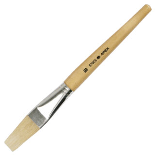 Rolfes White Bristle Brush - Series 579CS, Flat, Short Nursery School Handle, Size 18