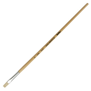 Rolfes White Bristle Brush - Series 579L, Flat, Long  Handle, Size 5