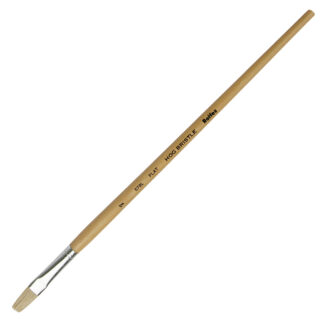 Rolfes White Bristle Brush - Series 579S, Flat, Short  Handle, Size 7