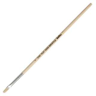 Rolfes White Bristle Brush - Series 579S, Flat, Short  Handle, Size 1