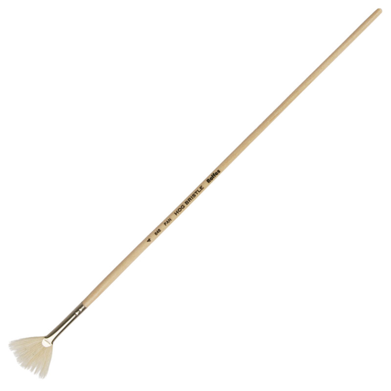 Rolfes White Bristle Brush – Series 646, Fan, Size 4