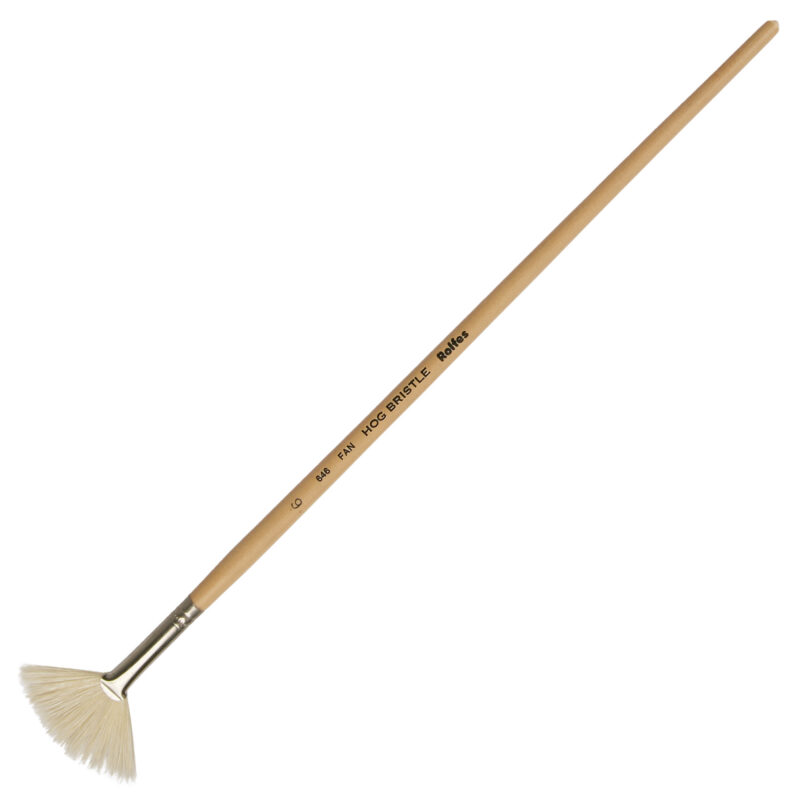 Rolfes White Bristle Brush – Series 646, Fan, Size 6