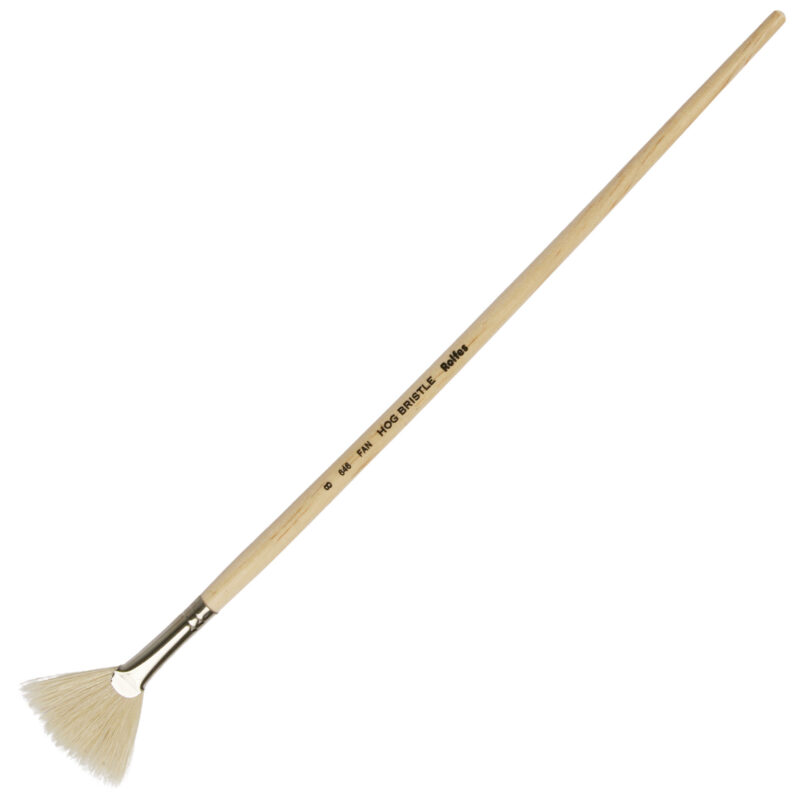 Rolfes White Bristle Brush – Series 646, Fan, Size 8